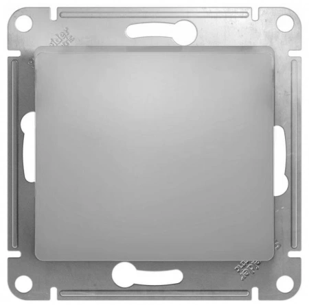 Кнопка нажимная 1-кл. СП Glossa 10А IP20 (сх. 1) 10AX механизм алюм. SE GSL000315
