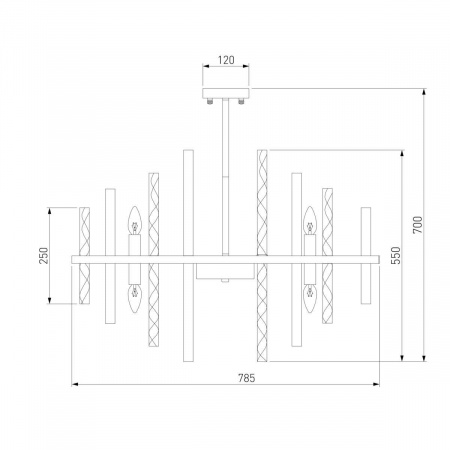 Подвесная люстра Bogates Hollis 367/12 Smart
